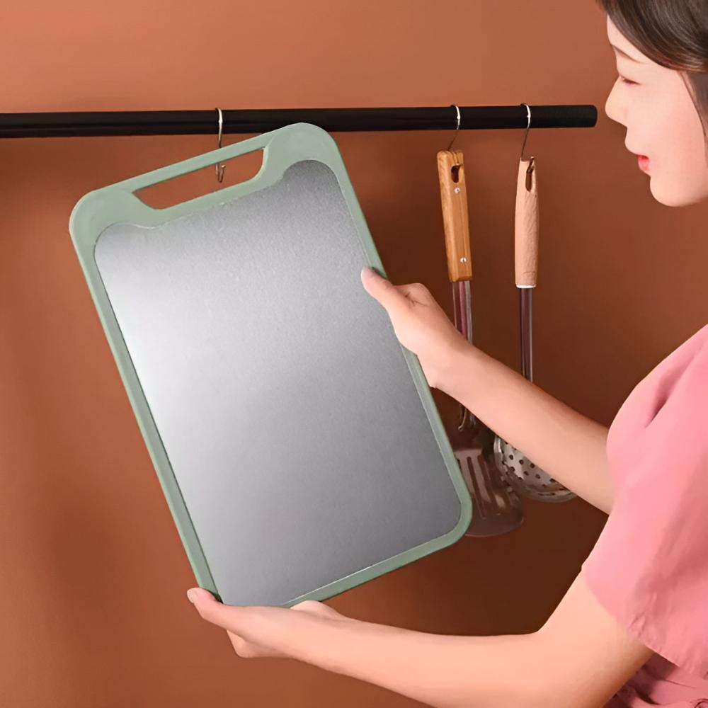 DualGuard – Double-Sided Stainless Steel Chopping Board